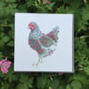 Fleur the chicken greeting card 