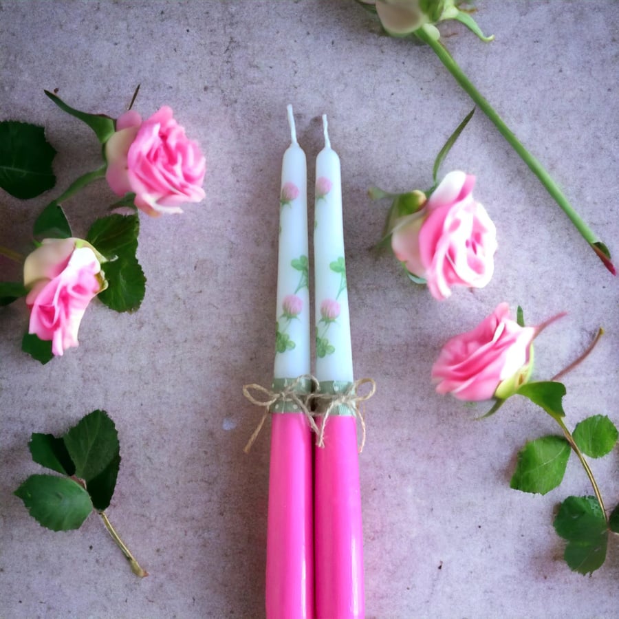 Shabby Chic Dinner Candles