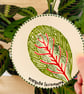 Hand Painted Botanical Ceramic Coaster, Pottery Plant Coasters - Image 9