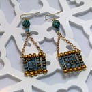 Chandelier Glass Bead  Earrings.