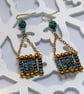 Chandelier Glass Bead  Earrings.