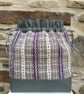 Cariad Bag - Berry range. Damson, Dusky Lilac & Prussian Blue.Handwoven in Wales - Image 8