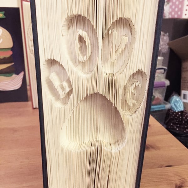 Paw with love CUT & FOLD Book Folding Pattern - EMAILED PDF PATTERN