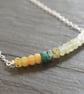 Green Peruvian Opal and Silver Necklace - Image 2