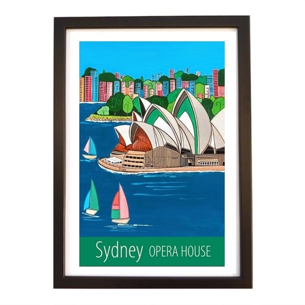 Sydney travel poster print by Artist Susie West