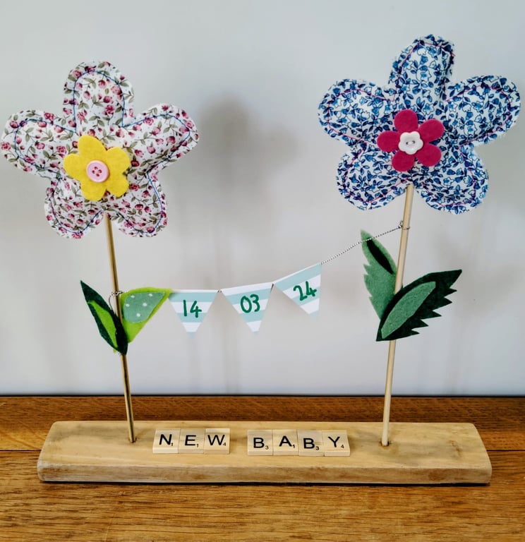 New baby fabric flowers