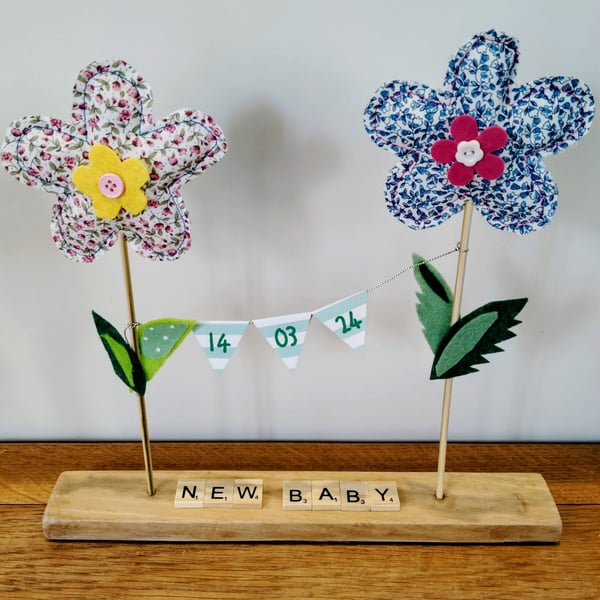 New baby fabric flowers