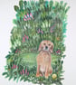 Ned's Garden - Mixed media. Colourful. Unique. Floral. Paper only 