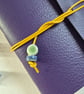Purple Leather Peacock Journal, Sketchbook or Notebook, A6 size - Image 7