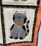 Wall Hanging for Cat Owner, Funny Cat Faces, Appliquéed and Quilted Home Decor.  - Image 4