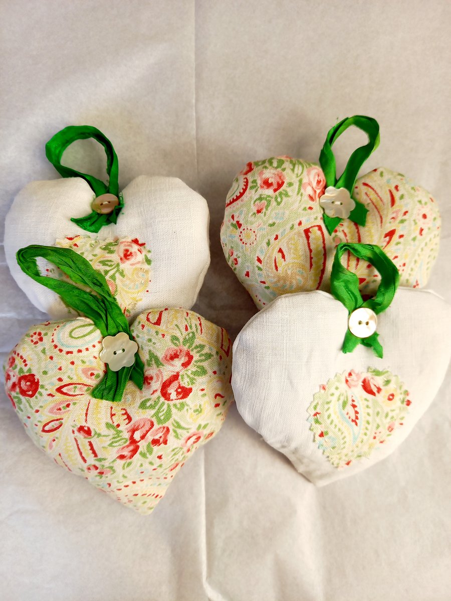 Lavender hearts gift set (green)