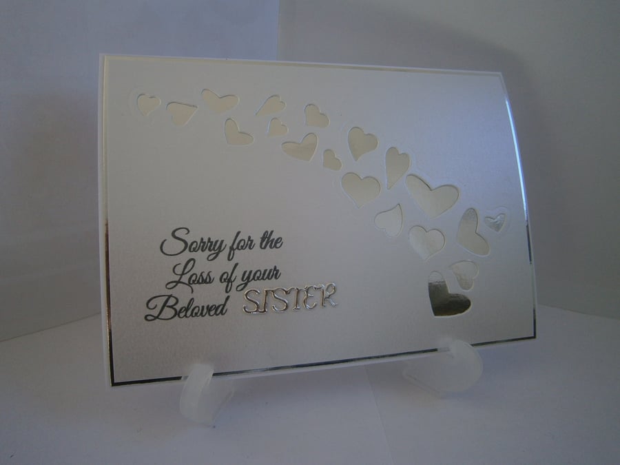 Handmade A6 Sorry For The Loss of Your Beloved Sister Card