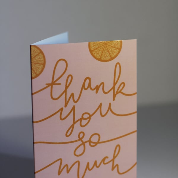 Thank You So Much - Pink and Orange Card