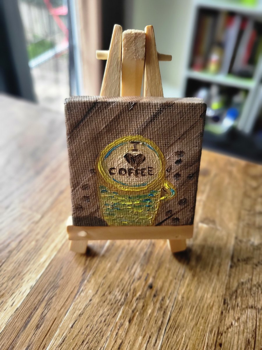 Original mini canvas seascape painting coffee mug