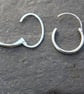 sterling silver nugget hoop earrings - Image 6