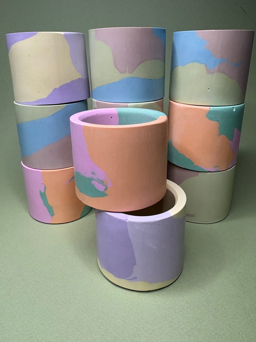 Mini Jesmonite Pot Cactus Air Plant Various Colourways Perfectly Imperfect 