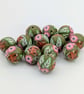 Polymer Clay Fox, Flower and Leaf Design Beads - Image 3