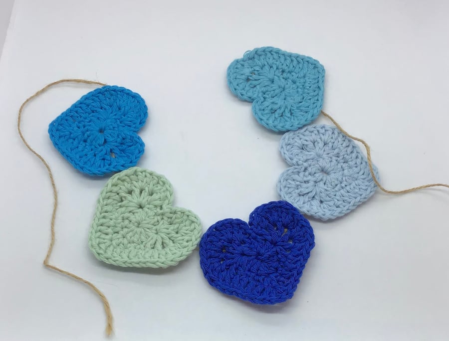 Crochet Heart Bunting 