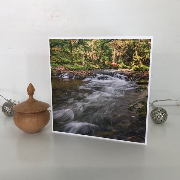 Photographic Greetings Card - Blank Greetings Card - River Walkham, Grenofen