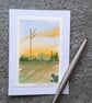 Wealth. Wicca Symbol, Sigil, Rune. Handpainted Card. - Image 4