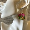 Circular Wood Earrings.