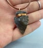 Raw Mookaite Jasper Arrowhead Pendant on Leather Cord Unisex - Image 8