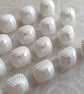 3 10" 8mm 12L Tiny nylon Pearlised Buttons