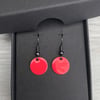 Strawberry enamel drop earrings 