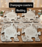 Wedding coasters jigsaw shape
