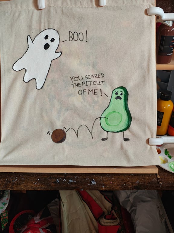 Hand painted tote bags 