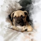Watercolour-Style Pet Portrait From Photo, Dog Portrait, Custom Pet Print