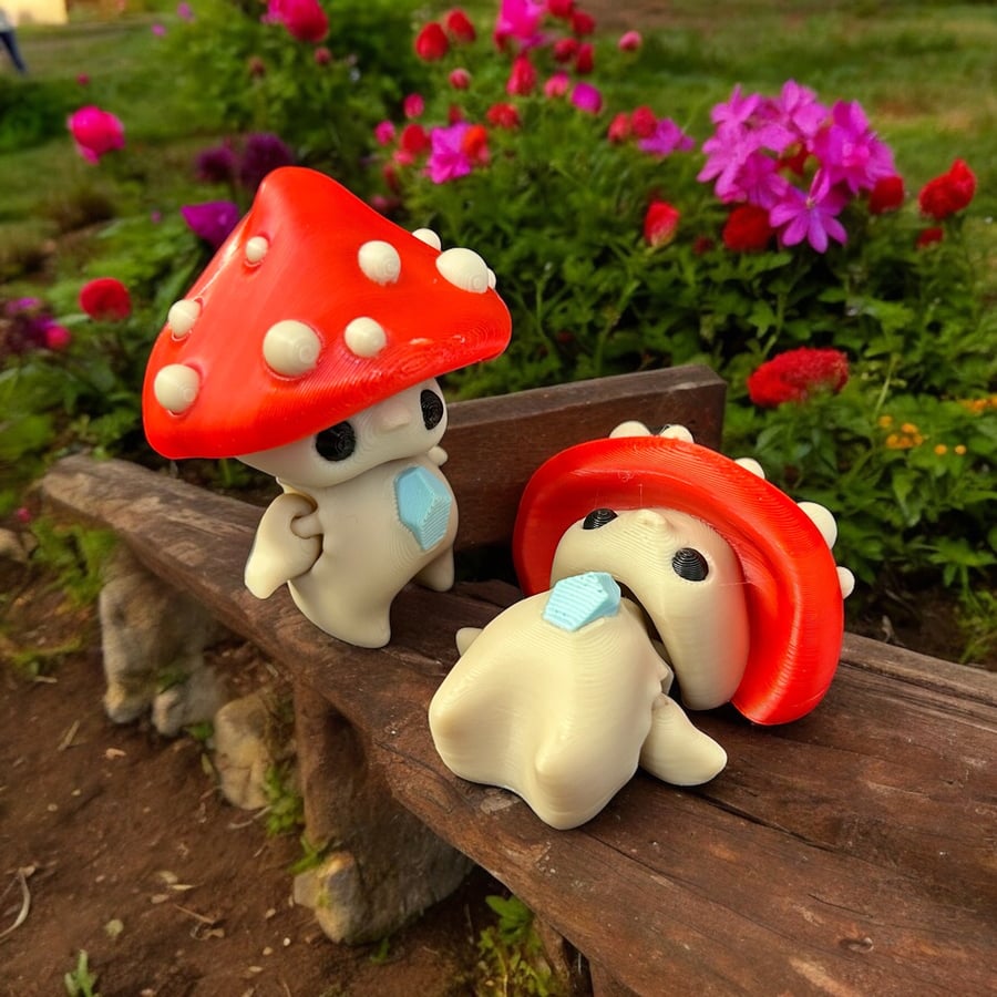 3D Printed Forest Pixies Mushroom Pixie Fairy Fidget Model