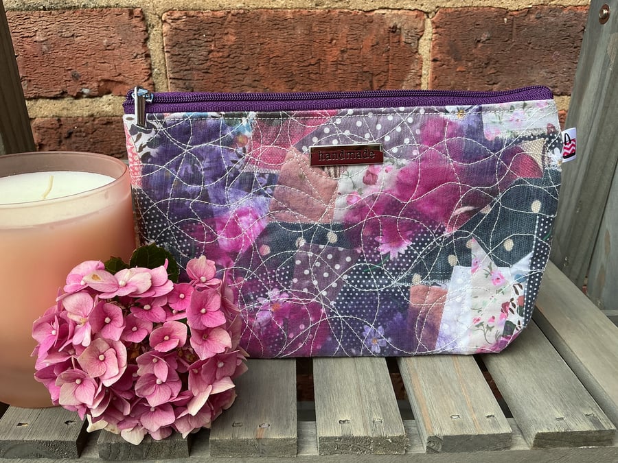 Limited Edition Purple Tones Recycled Zip Pouch