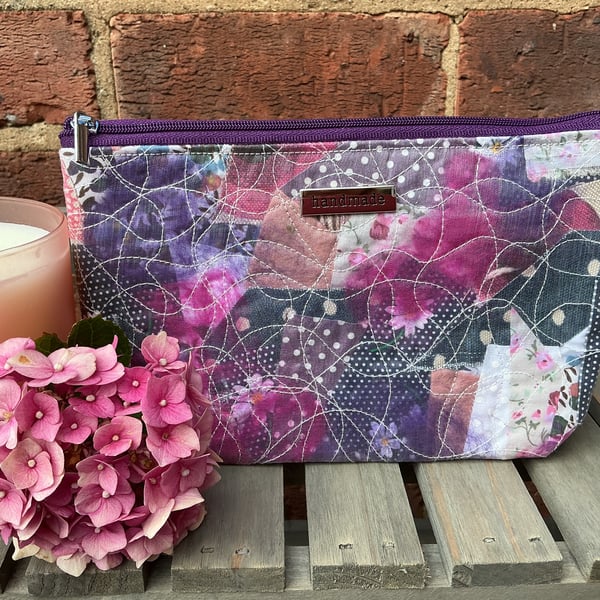 Limited Edition Purple Tones Recycled Zip Pouch