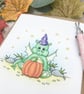 Halloween Baby Dragon Card - Halloween Card - Birthday Card - Image 2