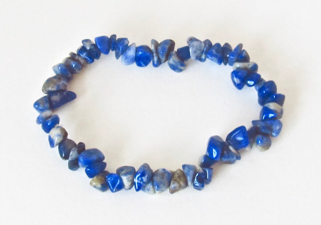 DESTASH:  Lapis Lazuli Chip Bracelet