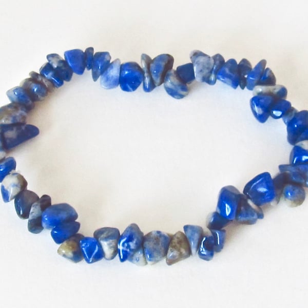 DESTASH:  Lapis Lazuli Chip Bracelet