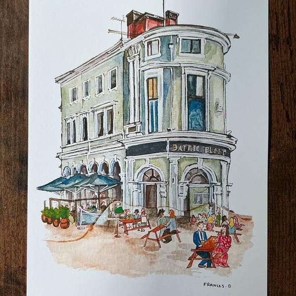 Baltic Fleet watercolour print