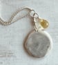 Sterling silver pendant with mini daffodill and citrine charm on a silver chain - Image 5