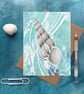Seashell art card wentletrap shell artist card cellophane free