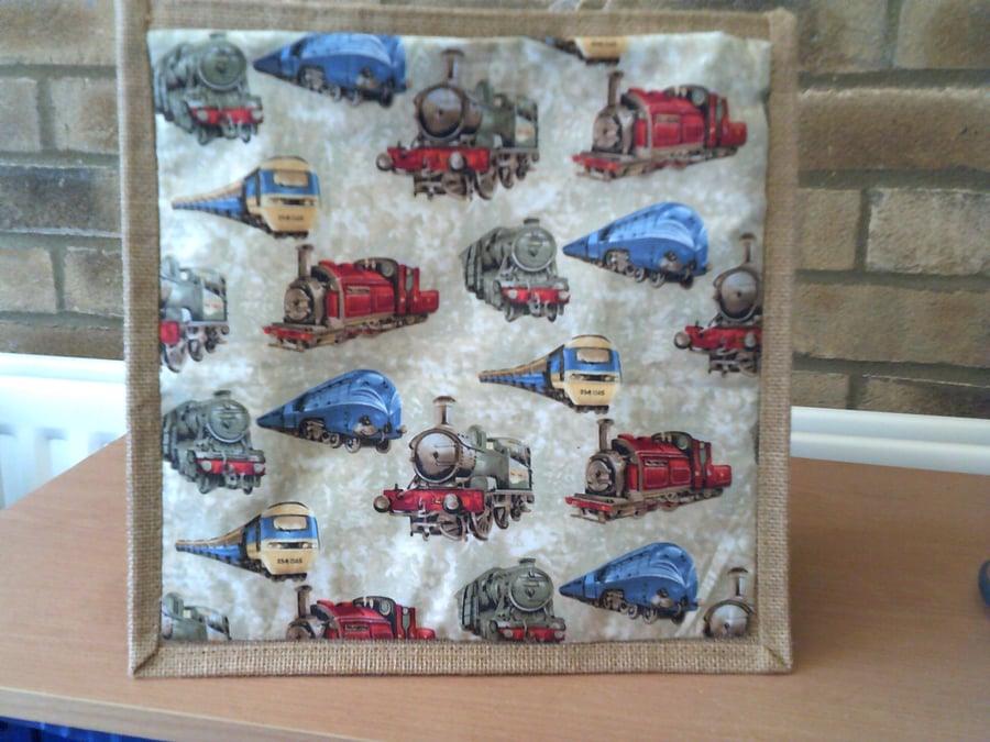 Trains Medium Jute Bag