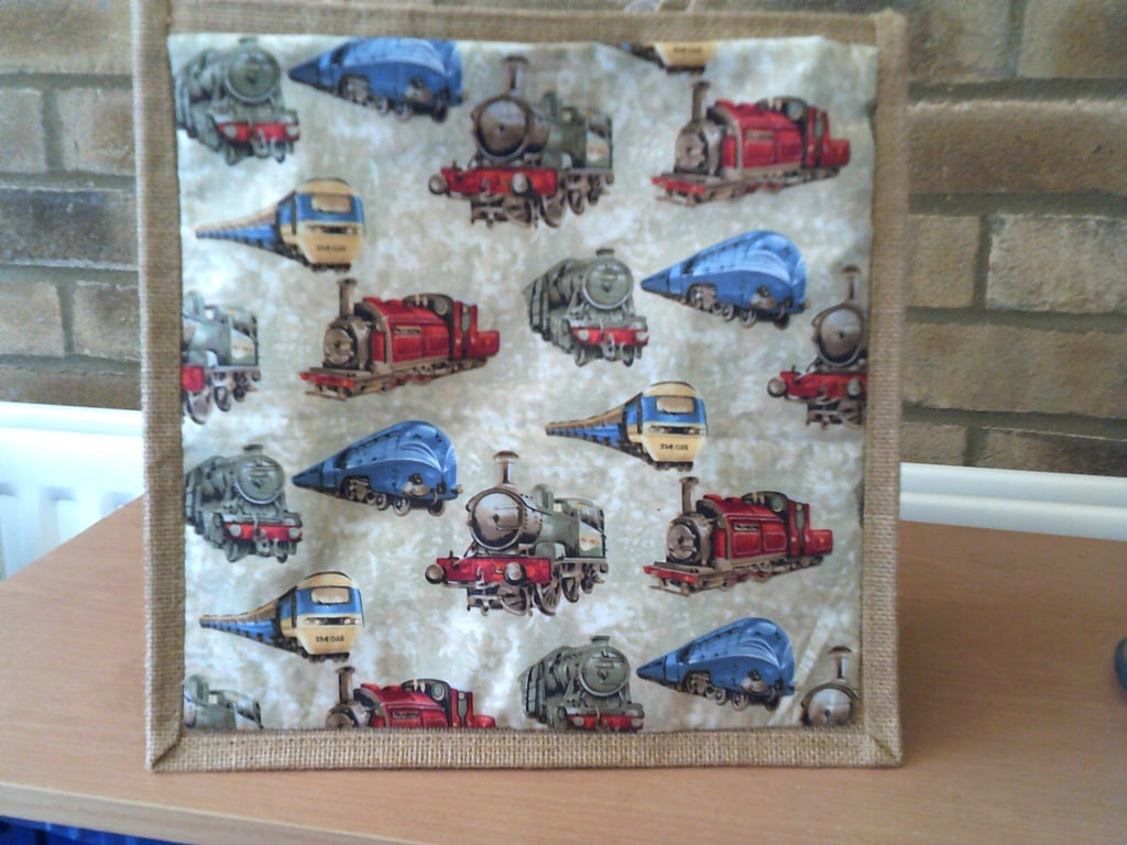 Trains Medium Jute Bag