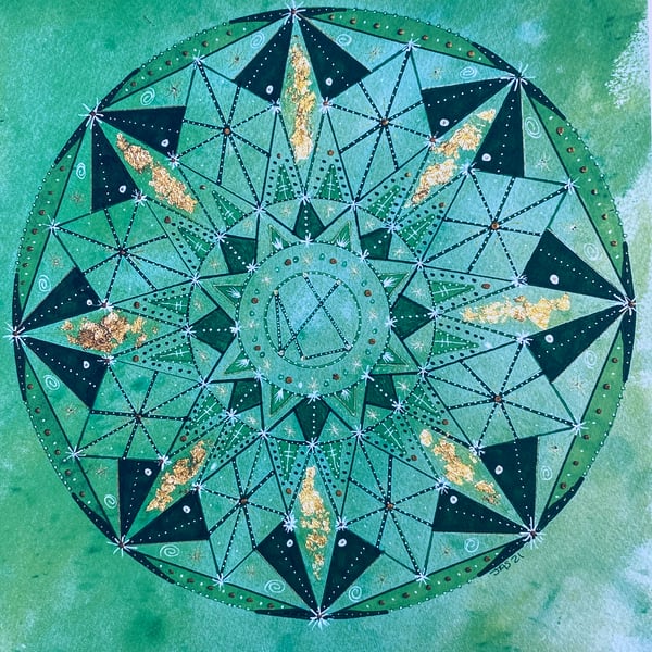 Merlin Sigil Mandala Print 