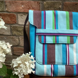 Stripe bag, water resistant canvas, ideal for beach holidays camping etc