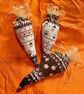Set of 3 Handmade Stylised Scrap Fabric Carrots Eco Friendly Easter Décor 