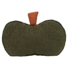 Forest Green Boucle Pumpkin Cushion Autumn Fall Halloween Decor Pillow
