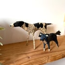 Set of 2 Handmade Pet Portrait Paper Models, Memorial Dog Cat Gifts Home Decor