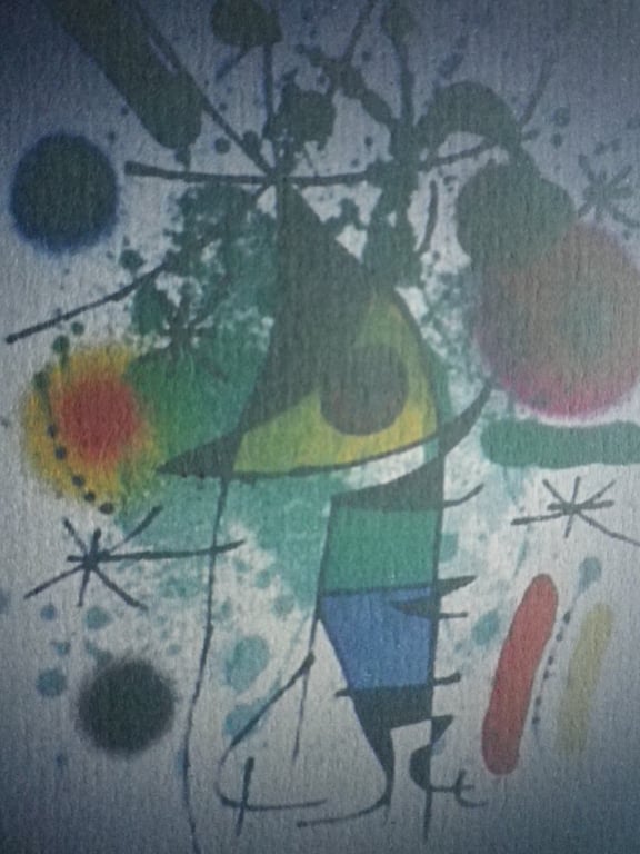 Abstract Art 001, A4  unframed ,mounted, free hook & easel, free shipping, 6761