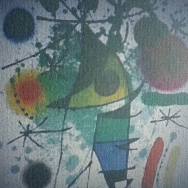 Abstract Art 001, A4  unframed ,mounted, free hook & easel, free shipping, 6761