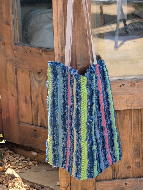 Colourful Denim Tote Bag 